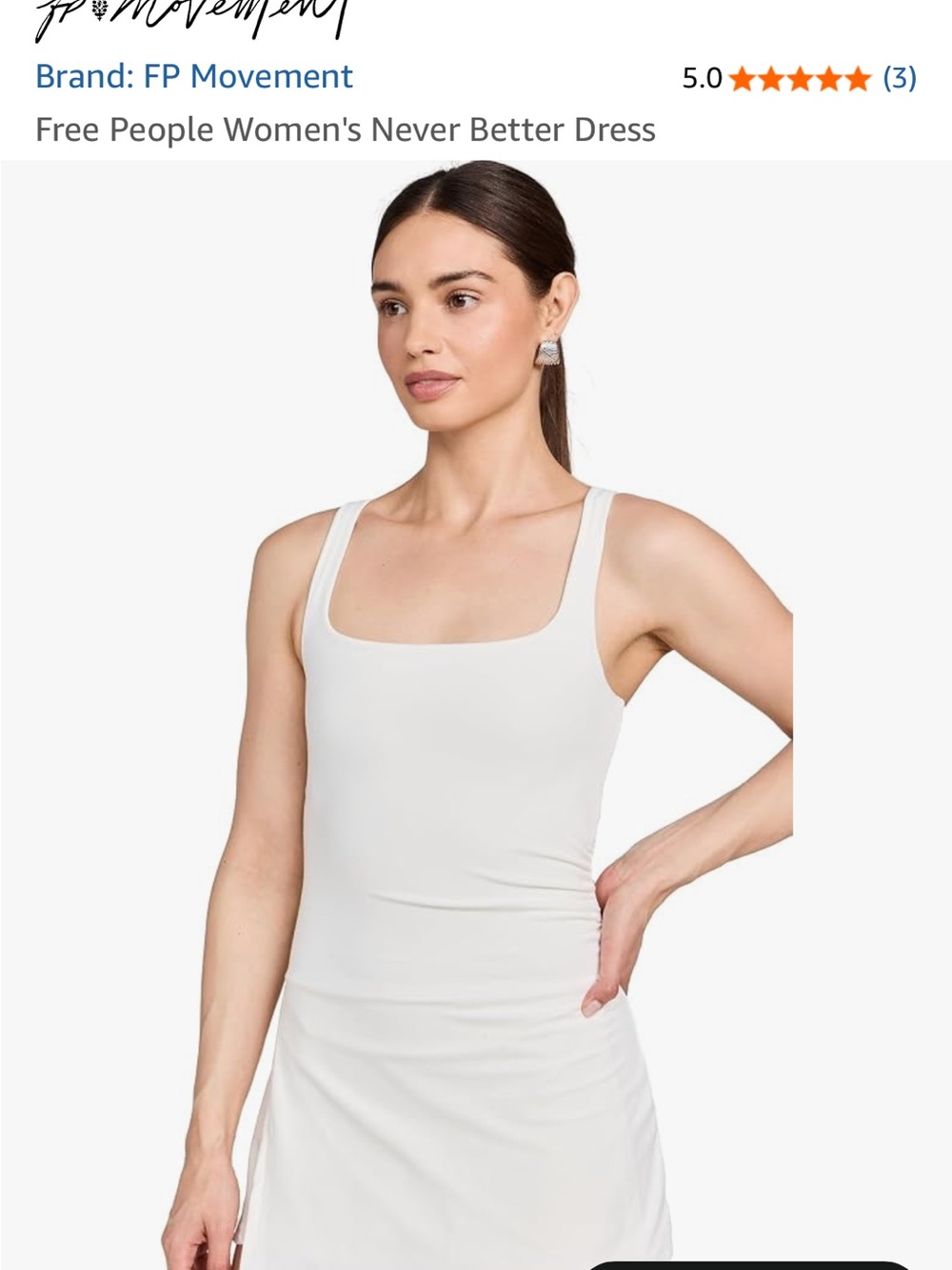 Free People Never Better Tank Dress — White
